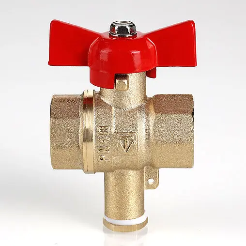 Кран шаровый для подключения датчика температуры ½&quot;в x ½&quot;в Valtec VT.128.GN.04