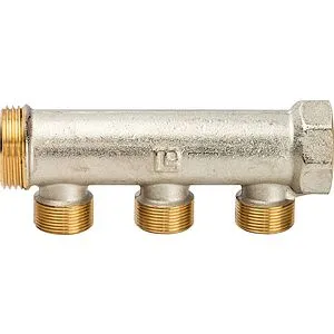 Коллектор распределительный проходной 3 отвода 1"в/н x М24x19 Luxor CP 403 68533400 Коллектор распределительный проходной 3 отвода 1"в/н x М24x19 Luxor CP 403 68533400, 3