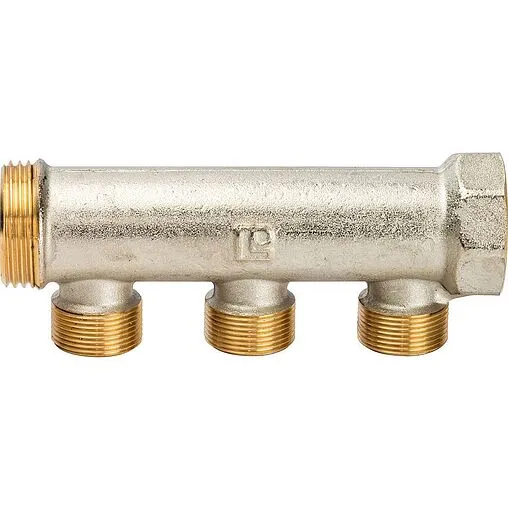 Коллектор распределительный проходной 3 отвода 1&quot;в/н x М24x19 Luxor CP 403 68533400