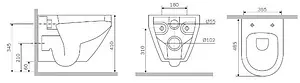 Унитаз подвесной безободковый Am.Pm Spirit 2.0 FlashClean белый C701700WH Унитаз подвесной безободковый Am.Pm Spirit 2.0 FlashClean белый C701700WH, 2