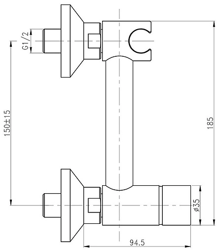 Гигиенический душ со смесителем Gross Aqua Bidet хром GA012201C