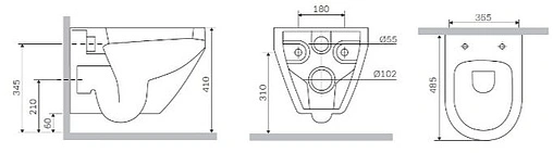 Унитаз подвесной безободковый Am.Pm Spirit 2.0 FlashClean белый C701700WH Унитаз подвесной безободковый Am.Pm Spirit 2.0 FlashClean белый C701700WH