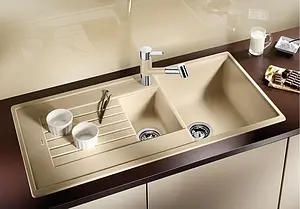 Смеситель для кухни с выдвижным изливом Blanco Tivo-s шампань 517615 Смеситель для кухни с выдвижным изливом Blanco Tivo-s шампань 517615, 3