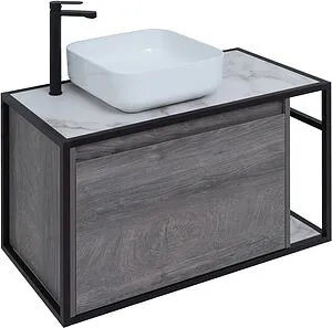 Тумба-умывальник подвесная Aquanet Nova Lite LOFT 90 L дуб рошелье 00261656+ Тумба-умывальник подвесная Aquanet Nova Lite LOFT 90 L дуб рошелье 00261656+, 4