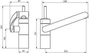 Смеситель для кухни Damixa Arc никель 290007264 Смеситель для кухни Damixa Arc никель 290007264, 2