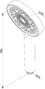 Лейка ручного душа Damixa Apollo хром 947020000, 2