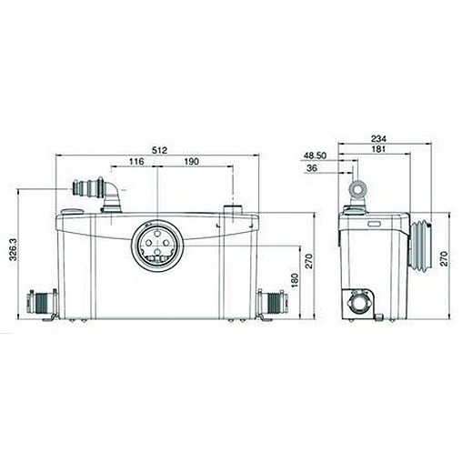 Канализационная насосная установка SFA Saniplus