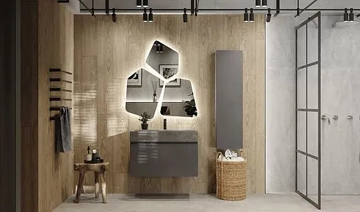 Тумба под умывальник подвесная Raval Facet 80 антрацит Fac.01.80/P/A/RL