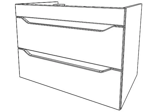 Тумба под умывальник подвесной Айсберг Bazis 70 белый DA5916T