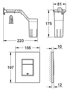 Клавиша смыва для унитаза Grohe Skate Cosmopolitan 38805000 хром глянцевый Клавиша смыва для унитаза Grohe Skate Cosmopolitan 38805000 хром глянцевый, 2