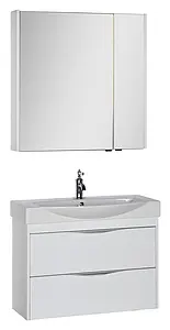 Шкаф-зеркало Aquanet Франка 85 L белый 00183045, 2