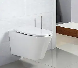 Унитаз подвесной безободковый BelBagno Flay-R белый BB506CH, 2