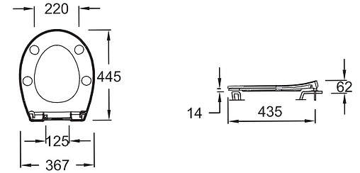 Крышка-сиденье для унитаза с микролифтом Jacob Delafon Patio белый E23157-00