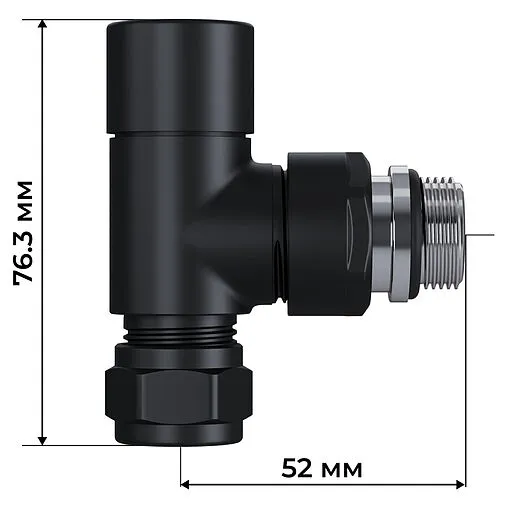 Комплект вентилей терморегулирующих осевых 15x1.0 x ½"н Royal Thermo Design Pro черный RATVXO11215BL Комплект вентилей терморегулирующих осевых 15x1.0 x ½"н Royal Thermo Design Pro черный RATVXO11215BL
