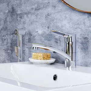 Смеситель для раковины с гигиеническим душем Damixa Jupiter хром 770230001 Смеситель для раковины с гигиеническим душем Damixa Jupiter хром 770230001, 4