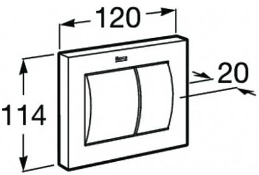 Клавиша смыва для унитаза Roca PL-N1 890066000 белый матовый