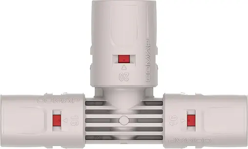 Тройник push-fit редукционный 20мм x 20мм x 16мм Comap MultiSkin 9130RP202016