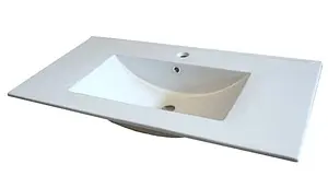 Тумба-умывальник подвесная Comforty Турин 90 дуб белый/белый 00004147127CF Тумба-умывальник подвесная Comforty Турин 90 дуб белый/белый 00004147127CF, 3