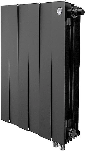 Радиатор биметаллический 6 секций нижнее правое подключение Royal Thermo PianoForte VD 500 Noir Sable RTPNNSVD50006