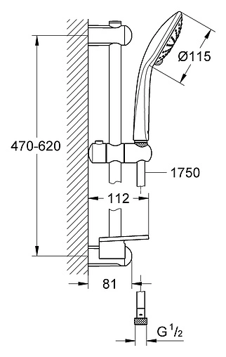 Душевая стойка Grohe Euphoria 110 Duo хром 27230001 Душевая стойка Grohe Euphoria 110 Duo хром 27230001