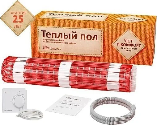 Теплый пол (нагревательный мат) Warmstad Warmstad+ 100Вт 0.65м² 100037084500