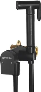 Гигиенический душ со смесителем Gross Aqua Bidet Evo чёрный матовый GA042602MB, 1