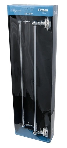 Полотенцедержатель Fixsen Bogema хром/белый с рисункомFX-78502