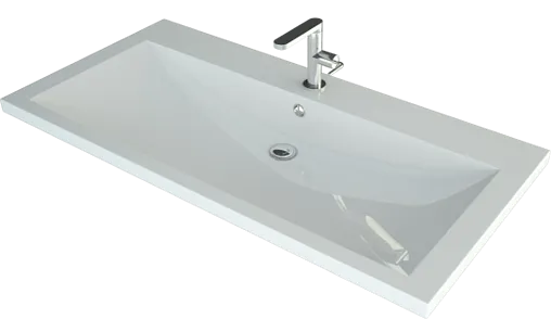 Тумба-умывальник подвесная Домино 3D 100 белый D37014T+4680028070139