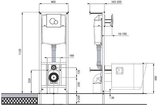 Комплект 5 в 1 Santeri Альфа 1.3815.9.S00.00B.2 с кнопкой белый глянцевый