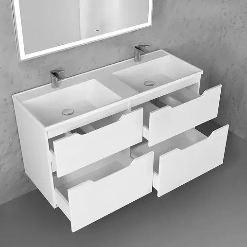 Тумба-умывальник подвесная Raval Wector 120 белый Wct.01.120/P/W/MD+4627173210218