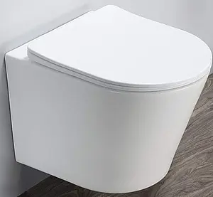 Унитаз подвесной безободковый Comforty белый матовый 105MW Унитаз подвесной безободковый Comforty белый матовый 105MW, 1