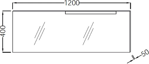 Зеркало с подсветкой Jacob Delafon Stillness 120 с подогревом EB2008-NF