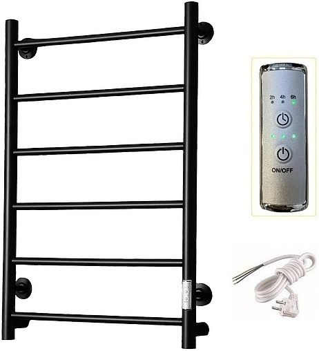 Полотенцесушитель электрический лесенка Тругор Аспект Пэк сп 1 80х50 черный матовый ВГП