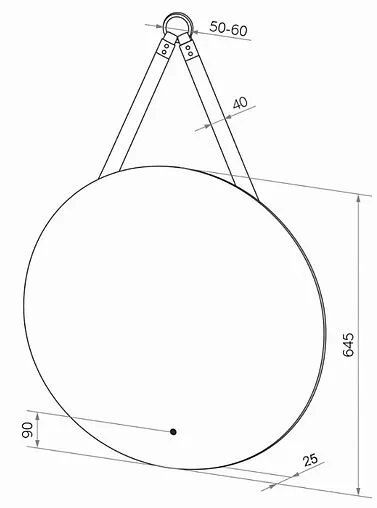 Зеркало с подсветкой Continent Glamour Led 80x90 с часами белый ЗЛП606