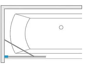 Шторка на ванну 1000мм прозрачное стекло Radaway Euphoria PNJ 100 10007100-01-01, 3