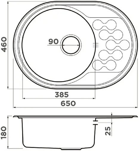 Мойка кухонная Omoikiri Kasumigaura 65-IN нержавеющая сталь 4993727