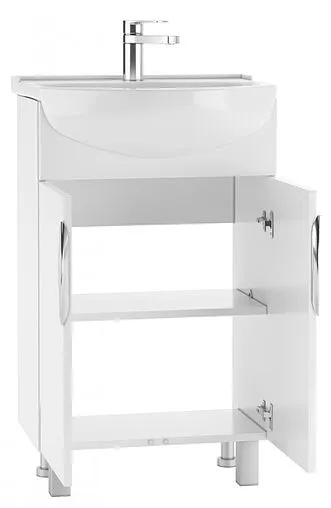Тумба-умывальник напольная Айсберг Стандарт 50 белый DA2401T+4607152360141