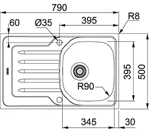 Мойка кухонная Franke Onda Line OLN 611-79 нержавеющая сталь 101.0611.833 Мойка кухонная Franke Onda Line OLN 611-79 нержавеющая сталь 101.0611.833, 2