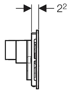 Клавиша смыва для унитаза с системой удаления запахов Geberit Sigma 40 115.600.SQ.1 кнопки/алюминий матовый, панель/стекло умбра, 4