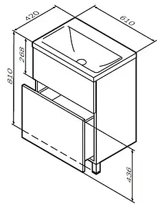 Тумба под умывальник напольная Am.Pm Gem 60 белый M90FSX06022WG32 Тумба под умывальник напольная Am.Pm Gem 60 белый M90FSX06022WG32, 2