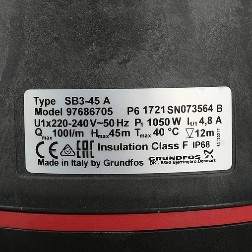 Насос колодезный центробежный 6" Grundfos SB 3-45 A 97686705 Насос колодезный центробежный 6" Grundfos SB 3-45 A 97686705