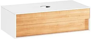 Тумба-умывальник подвесная Ravak Step 100 дуб/белый X000001417+, 1