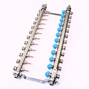 Группа коллекторная с расходомерами 12 отводов 1"н/н x ¾"ек Uni-fitt 455W4312 Группа коллекторная с расходомерами 12 отводов 1"н/н x ¾"ек Uni-fitt 455W4312, 3