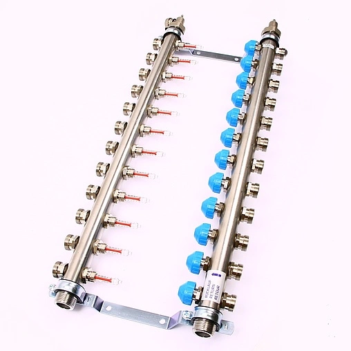 Группа коллекторная с расходомерами 12 отводов 1&quot;н/н x ¾&quot;ек Uni-fitt 455W4312