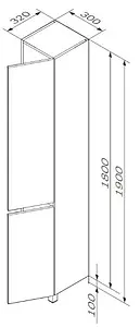 Шкаф-пенал Am.Pm Gem S 30 R белый M91CSR0306WG Шкаф-пенал Am.Pm Gem S 30 R белый M91CSR0306WG, 2