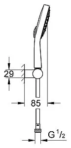 Душевой набор Grohe Power&Soul Cosmopolitan 130 хром 27741000 Душевой набор Grohe Power&Soul Cosmopolitan 130 хром 27741000, 2