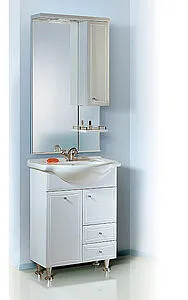 Шкаф-зеркало Aqwella Barcelona 60 белый Ba.02.06, 5