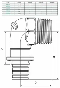 Уголок аксиальный переходной 16мм x ½"н Rehau Rautitan RX+ 14563471001 Уголок аксиальный переходной 16мм x ½"н Rehau Rautitan RX+ 14563471001, 3