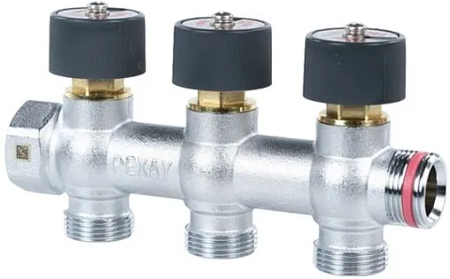 Коллектор регулирующий проходной 3 отвода ¾&quot;в/н x ¾&quot;ек Rehau 11316453001