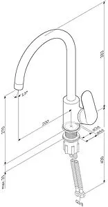 Смеситель для кухни Am.Pm Like сатин F8007111, 2